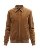 A.p.c. - Gilles Logo-embroidered Corduroy Jacket - Mens - Brown