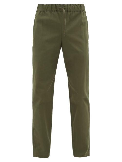 Matchesfashion.com A.p.c. - Kaplan Drawstring-waist Cotton-twill Chinos - Mens - Khaki