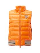 Matchesfashion.com Burberry - Tb Logo Quilted Technical Shell Gilet - Womens - Orange