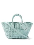 Balenciaga - Bistro Xs Woven Faux-leather Basket Bag - Womens - Light Green