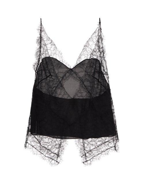 Khaite - Sasha V-neck Lace Camisole Top - Womens - Black