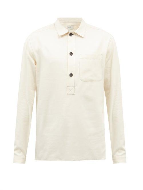 Oliver Spencer - Dock Cotton-twill Polo Shirt - Mens - Cream
