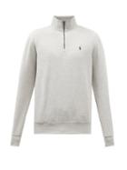 Polo Ralph Lauren - Logo-embroidered Zipped Cotton-blend Sweatshirt - Mens - Grey
