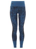 Matchesfashion.com Adidas By Stella Mccartney - Snake-print High-rise Technical Jersey Leggings - Womens - Blue Multi