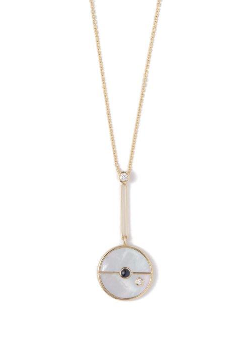 Matchesfashion.com Retrouvai - Compass 18kt Gold & Diamond Necklace - Womens - White
