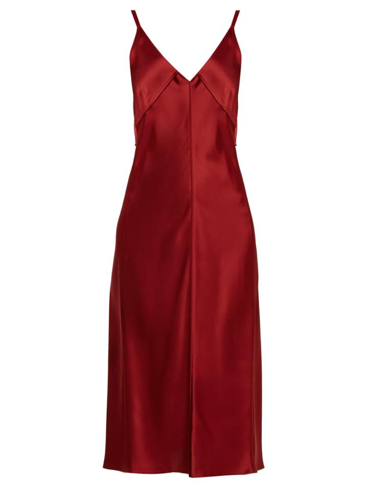 Helmut Lang V-neck Satin Slip Dress