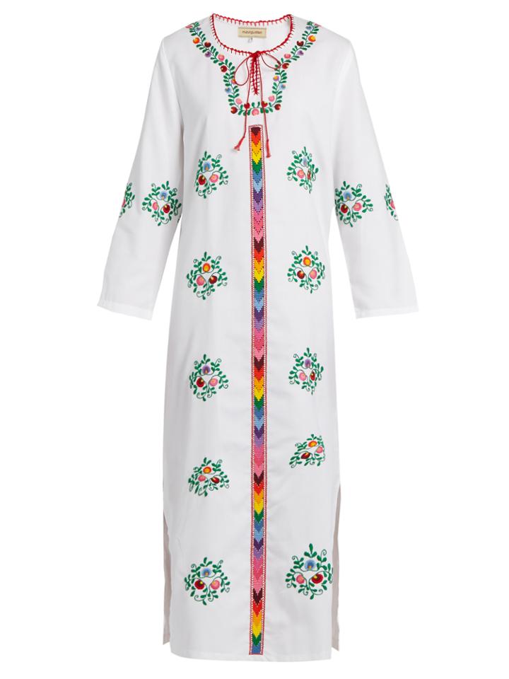 Muzungu Sisters Jasmine Floral-embroidered Cotton Dress