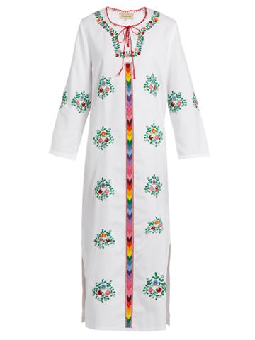 Muzungu Sisters Jasmine Floral-embroidered Cotton Dress
