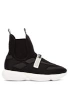 Matchesfashion.com Prada - Cloudbust Mesh High Top Trainers - Womens - Black White