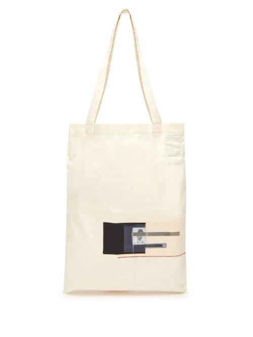 Matchesfashion.com Rick Owens Drkshdw - Photographic Patch Cotton Tote - Mens - Beige