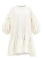 Matchesfashion.com Story Mfg. - Verity Sunbleached Organic Linen-blend Dress - Womens - White