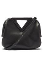 Matchesfashion.com Bottega Veneta - The Triangle Small Leather Clutch Bag - Womens - Black