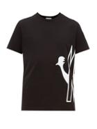 Matchesfashion.com Moncler - Logo Print Cotton T Shirt - Mens - Black