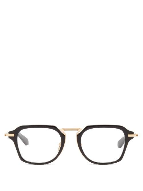Dita Eyewear - Aegeus Square 14kt Gold-plated Titanium Glasses - Mens - Black