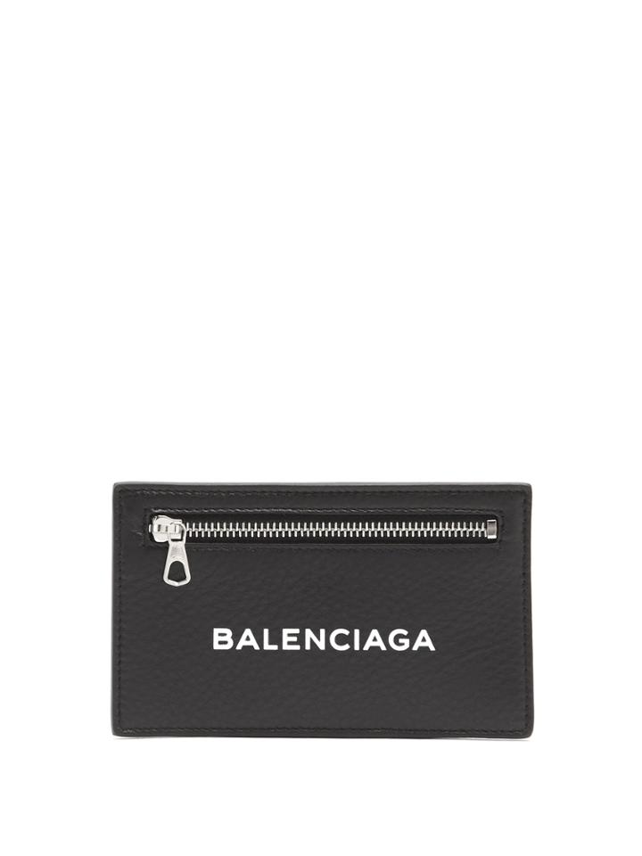 Balenciaga Everyday Logo-print Leather Cardholder