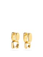 Matchesfashion.com Jil Sander - Logo-engraved Cuff-drop Hoop Earrings - Womens - Gold