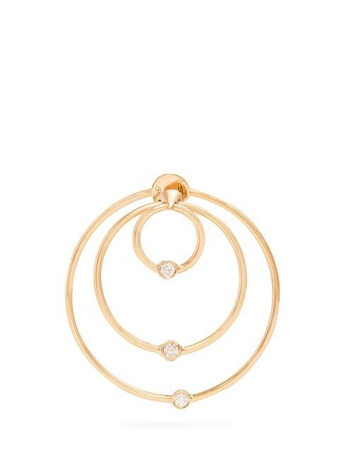 Matchesfashion.com Delfina Delettrez - Diamond & Yellow Gold Hoop Single Earring - Womens - Gold