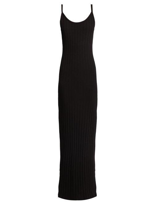 Matchesfashion.com Albus Lumen - Bebe Ribbed Maxi Dress - Womens - Black