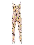 Matchesfashion.com Emilio Pucci - Vetrate-print Stirrup Jumpsuit - Womens - Yellow Multi