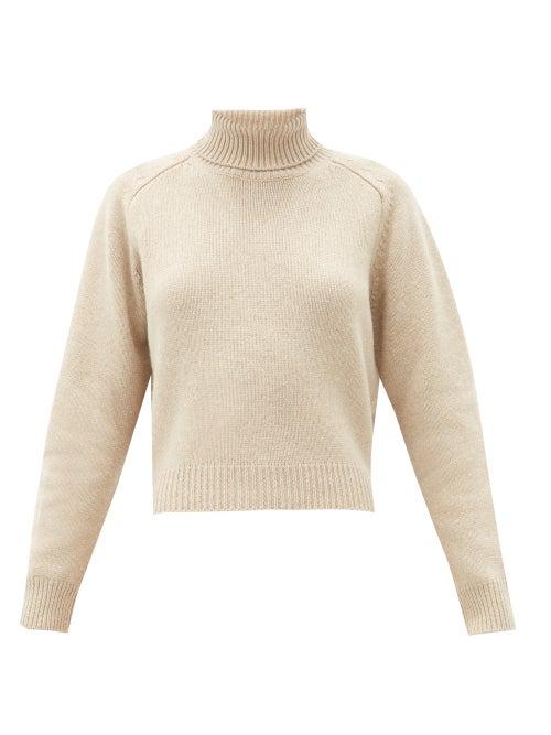 Matchesfashion.com Maison Margiela - Roll-neck Recycled-wool And Alpaca-blend Sweater - Womens - Beige