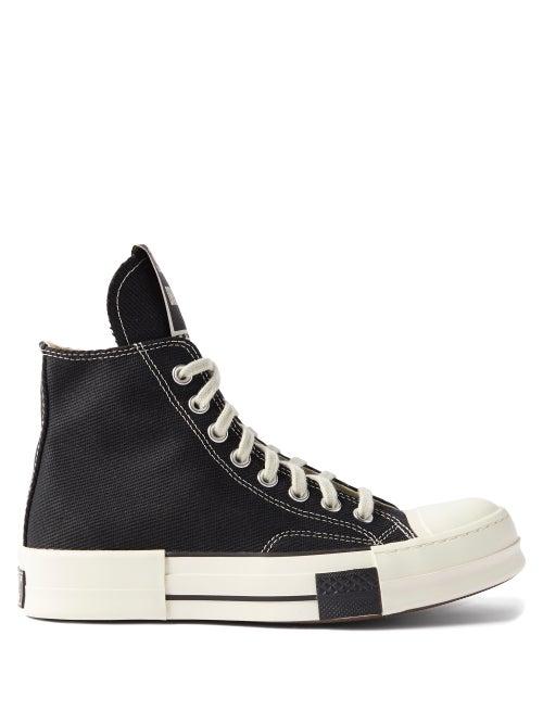 Rick Owens Drkshdw X Converse - X Converse Drkstar High-top Canvas Trainers - Womens - Black