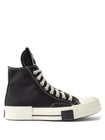 Rick Owens Drkshdw X Converse - X Converse Drkstar High-top Canvas Trainers - Womens - Black