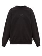 Matchesfashion.com Acne Studios - Femke Logo Print Cotton Sweatshirt - Mens - Black