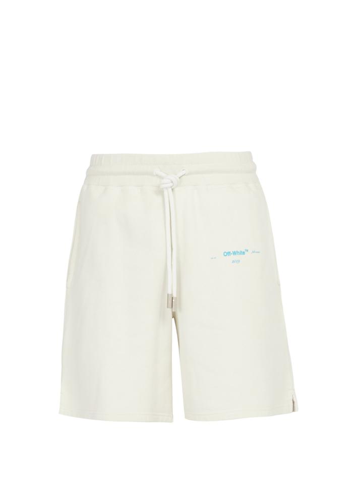 Off-white Gradient Print Cotton-jersey Shorts