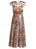 Matchesfashion.com Mary Katrantzou - Caramolengo Jewel Print Silk Dress - Womens - Multi