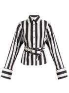 Marques'almeida Striped Exaggerated-cuffs Cotton-poplin Shirt