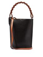 Matchesfashion.com Loewe - Gate Grained Leather Bucket Bag - Womens - Black