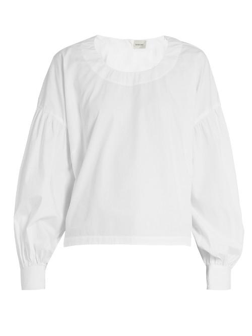 Rachel Comey Woolf Blouson-sleeved Cotton Top