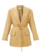 Rejina Pyo - Laura Single-breasted Wool-blend Tweed Blazer - Womens - Beige