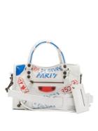 Balenciaga Classic City Mini Graffiti-printed Leather Bag