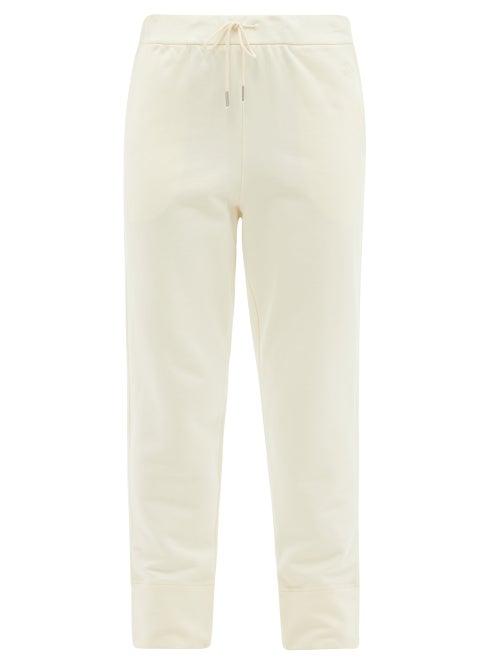 Ladies Rtw Jil Sander - Tapered-leg Cotton-jersey Track Pants - Womens - Light Cream
