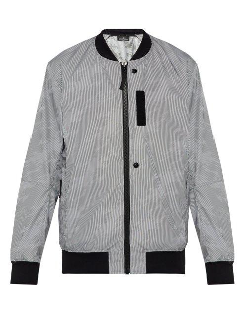 Matchesfashion.com Stone Island Shadow Project - Striped Bomber Jacket - Mens - Black
