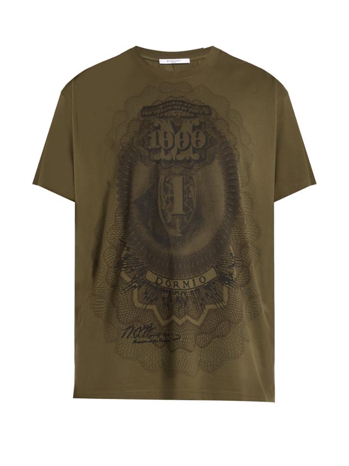 Givenchy Dollar-print Cotton-jersey T-shirt