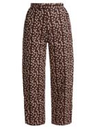 Matchesfashion.com Eckhaus Latta - Floral Print Wool Blend Corduroy Trousers - Womens - Multi