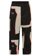 Matchesfashion.com Y-3 - Logo Jacquard Track Pants - Mens - Black White