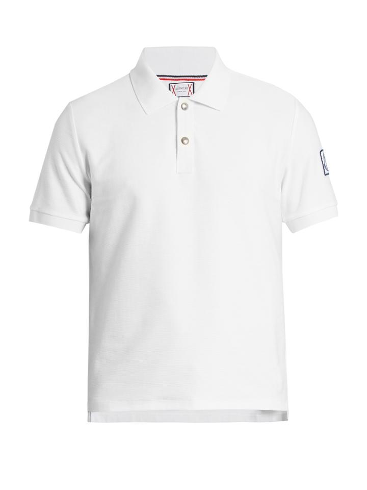Moncler Gamme Bleu Ribbed-cotton Polo Shirt