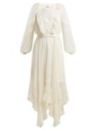 Matchesfashion.com Zimmermann - Hanky Silk Midi Dress - Womens - Ivory