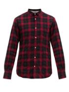 Matchesfashion.com Officine Gnrale - Lipp Checked Cotton Blend Shirt - Mens - Black Red