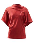 Rick Owens - Seb Bias-cut Satin Top - Womens - Red