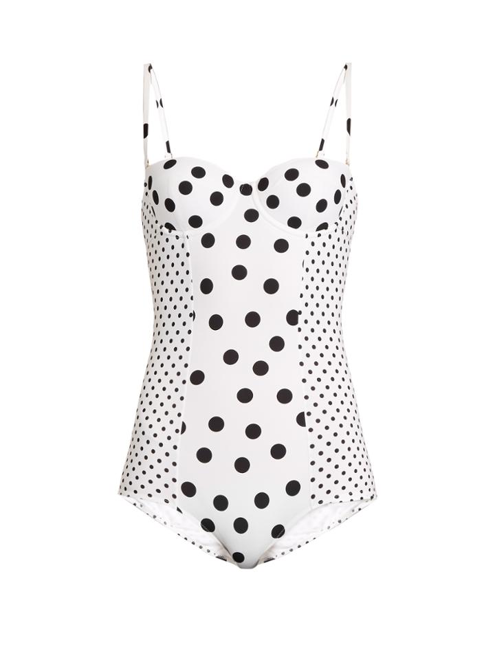 Dolce & Gabbana Polka-dot Print Balconette Swimsuit