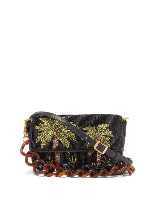 Staud - Tommy Mini Beaded Shoulder Bag - Womens - Black Multi