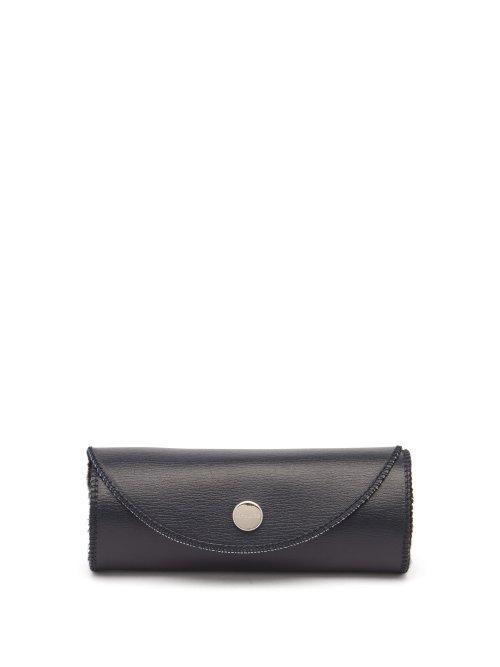 Matchesfashion.com John Lobb - Leather And Wool Shoe Buffing Glove - Mens - Navy
