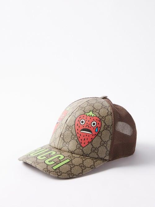 Gucci - Gg Supreme Cotton Baseball Cap - Mens - Beige Multi