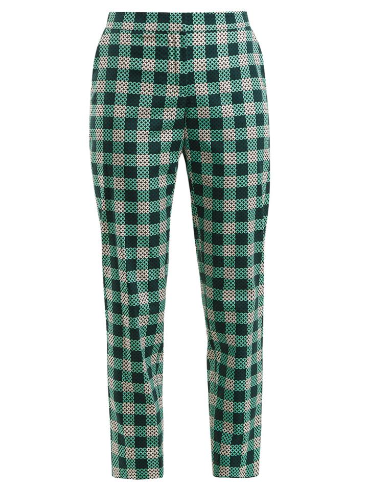 Mary Katrantzou Amra Cotton-blend Tailored Trousers