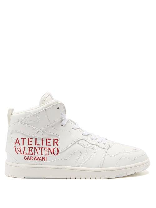 Valentino Garavani - Atelier Valentino Camouflage Leather Trainers - Mens - Red White