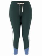 Matchesfashion.com The Upside - Bhoomi Dance Striped Jersey Leggings - Womens - Green Multi